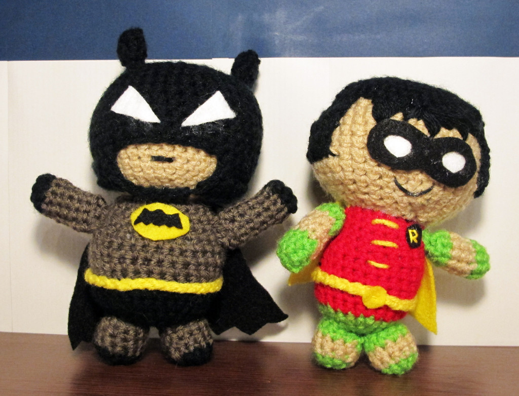 Batman and Robin amigurumi